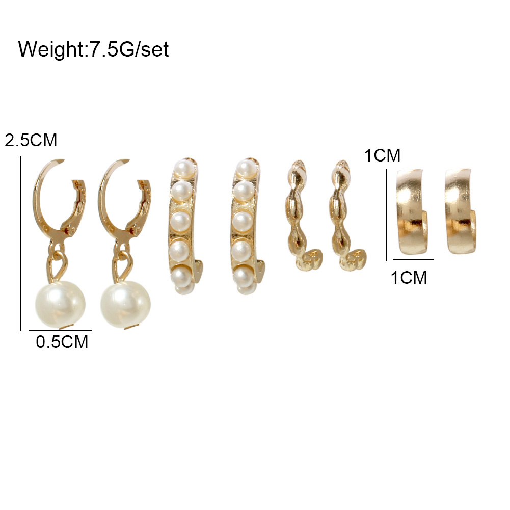 Fashion Geometric Alloy Plating Artificial Pearls Women's Drop Earrings 1 Set display picture 1