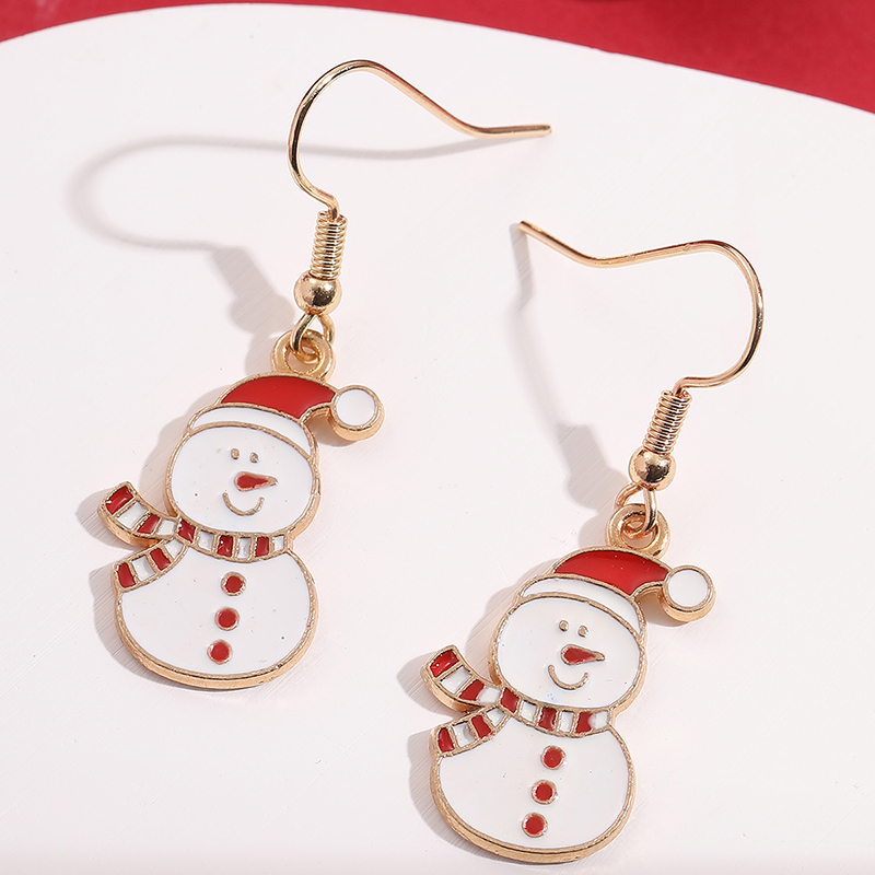 Cute Santa Claus Alloy Enamel Women's Drop Earrings 1 Pair display picture 8