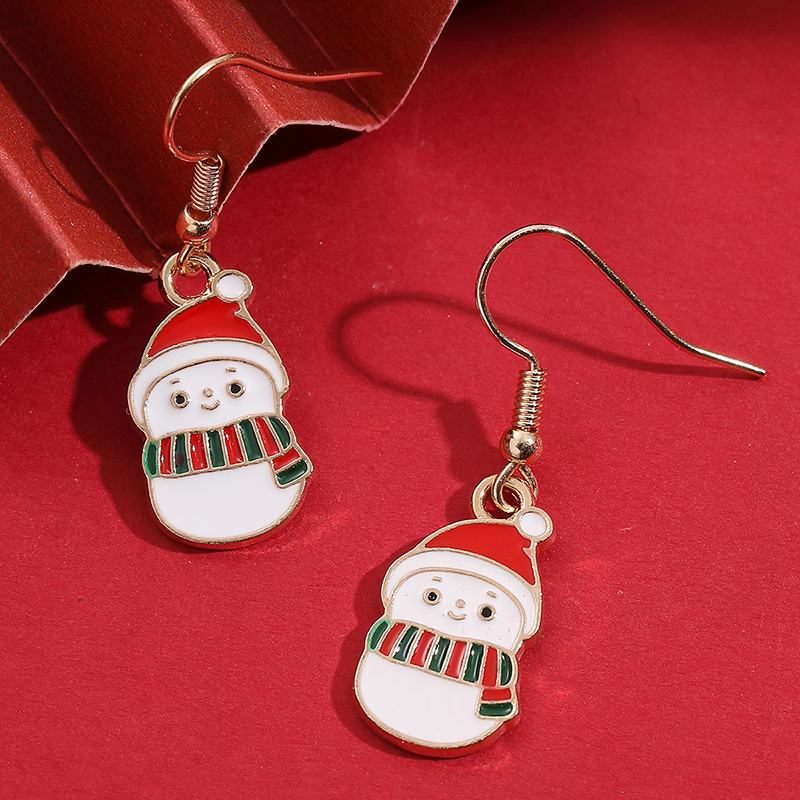 Cute Santa Claus Alloy Enamel Women's Drop Earrings 1 Pair display picture 12