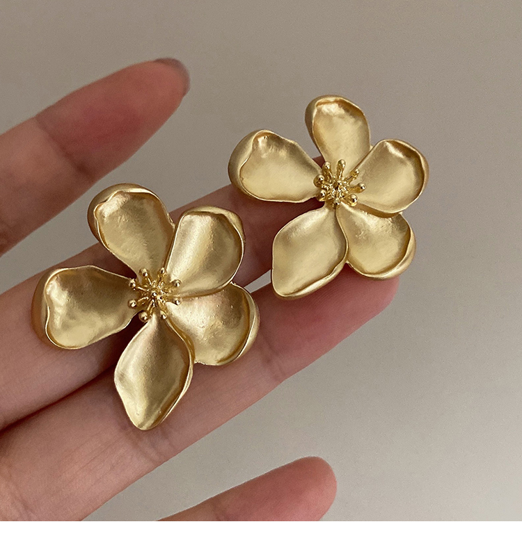 Fashion Flower Alloy Stoving Varnish Women's Ear Studs 1 Pair display picture 12