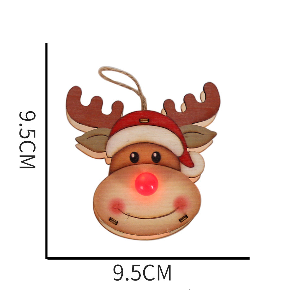 Christmas Cute Santa Claus Snowman Elk Wood Party Hanging Ornaments 1 Piece display picture 4