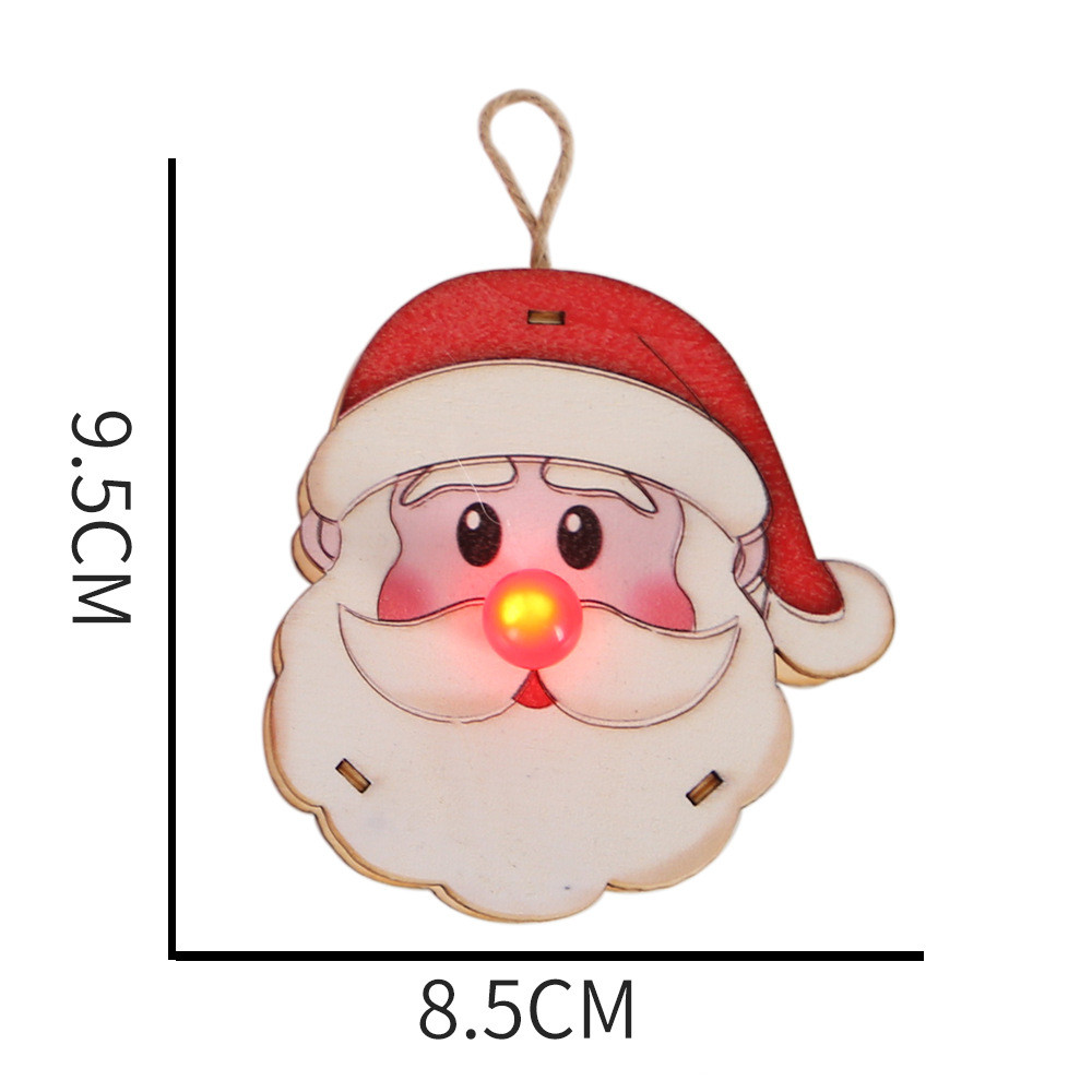 Christmas Cute Santa Claus Snowman Elk Wood Party Hanging Ornaments 1 Piece display picture 3