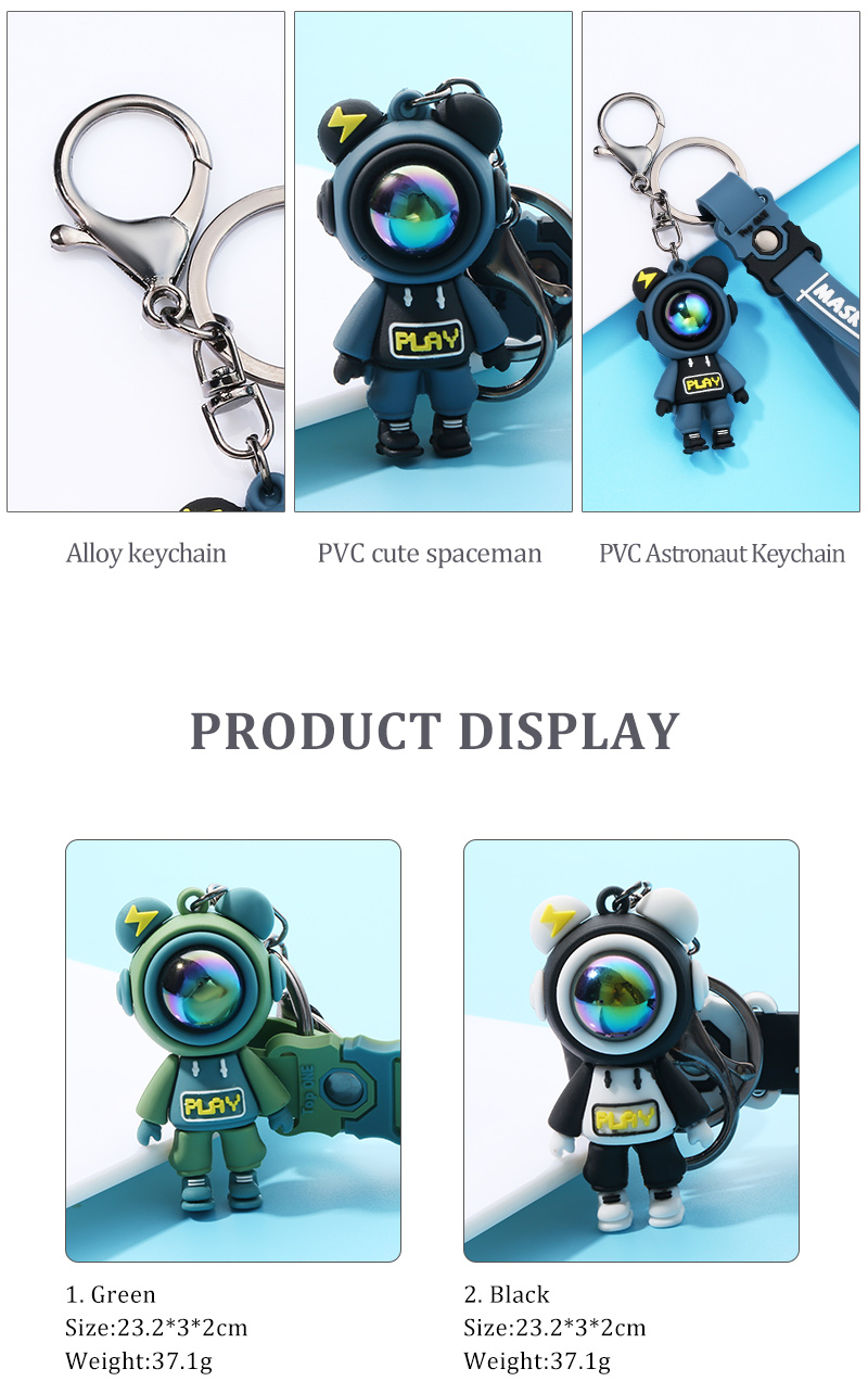 Cartoon Style Astronaut Alloy Epoxy Bag Pendant Keychain 1 Piece display picture 3