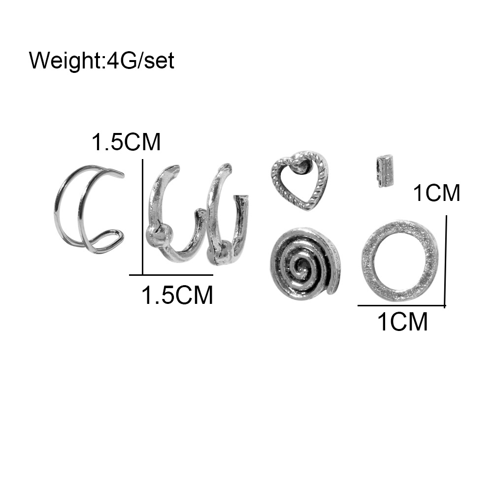 Simple Style Geometric Heart Shape Alloy Plating Women's Ear Studs 1 Set display picture 1