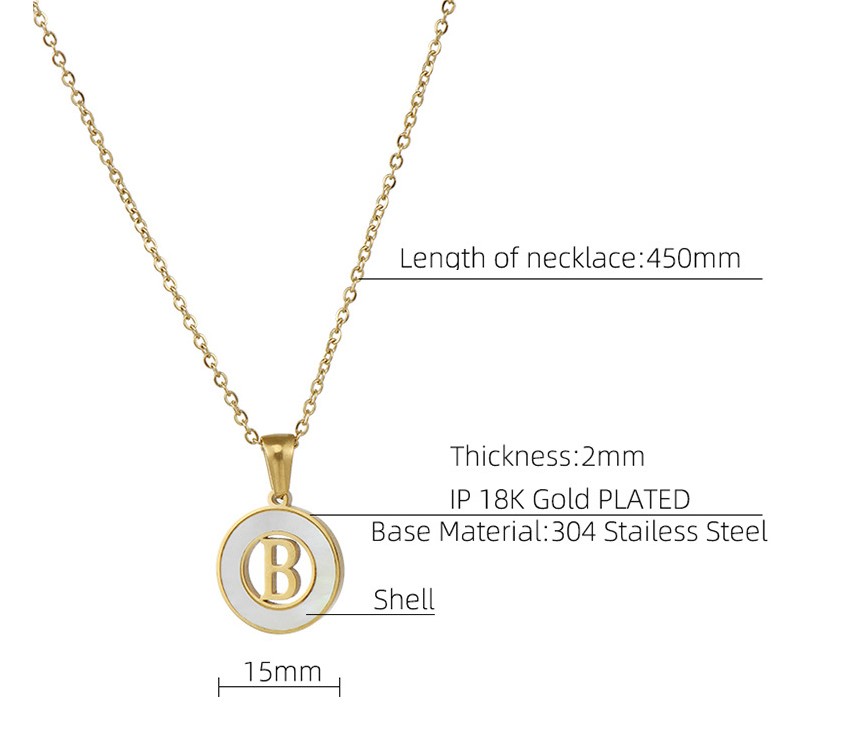 Fashion Letter Stainless Steel Pendant Necklace display picture 6