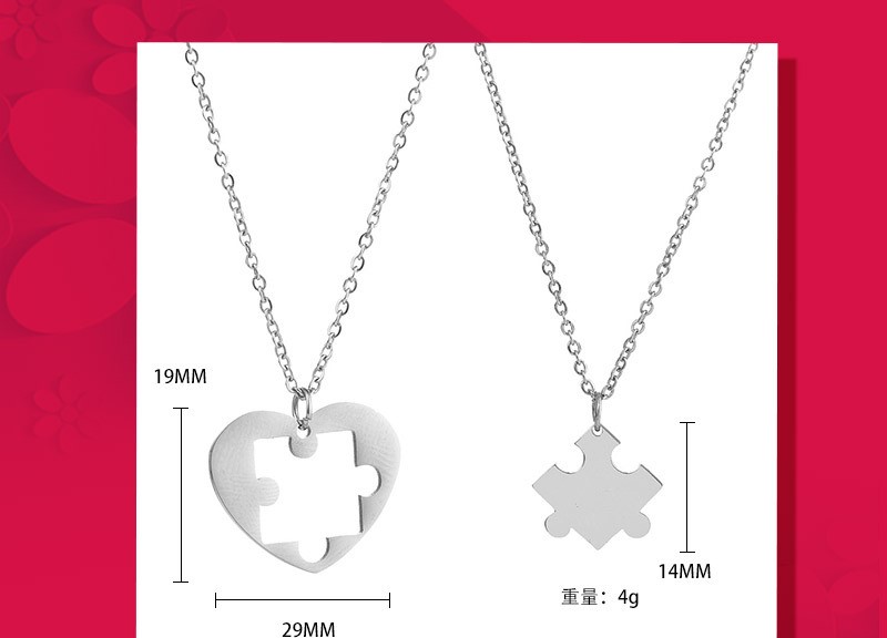 Fashion Heart Shape Stainless Steel Polishing Pendant Necklace display picture 5