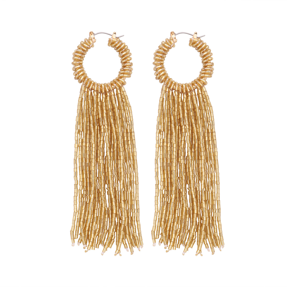 1 Pair Elegant Tassel Plastic Copper Women's Drop Earrings display picture 6