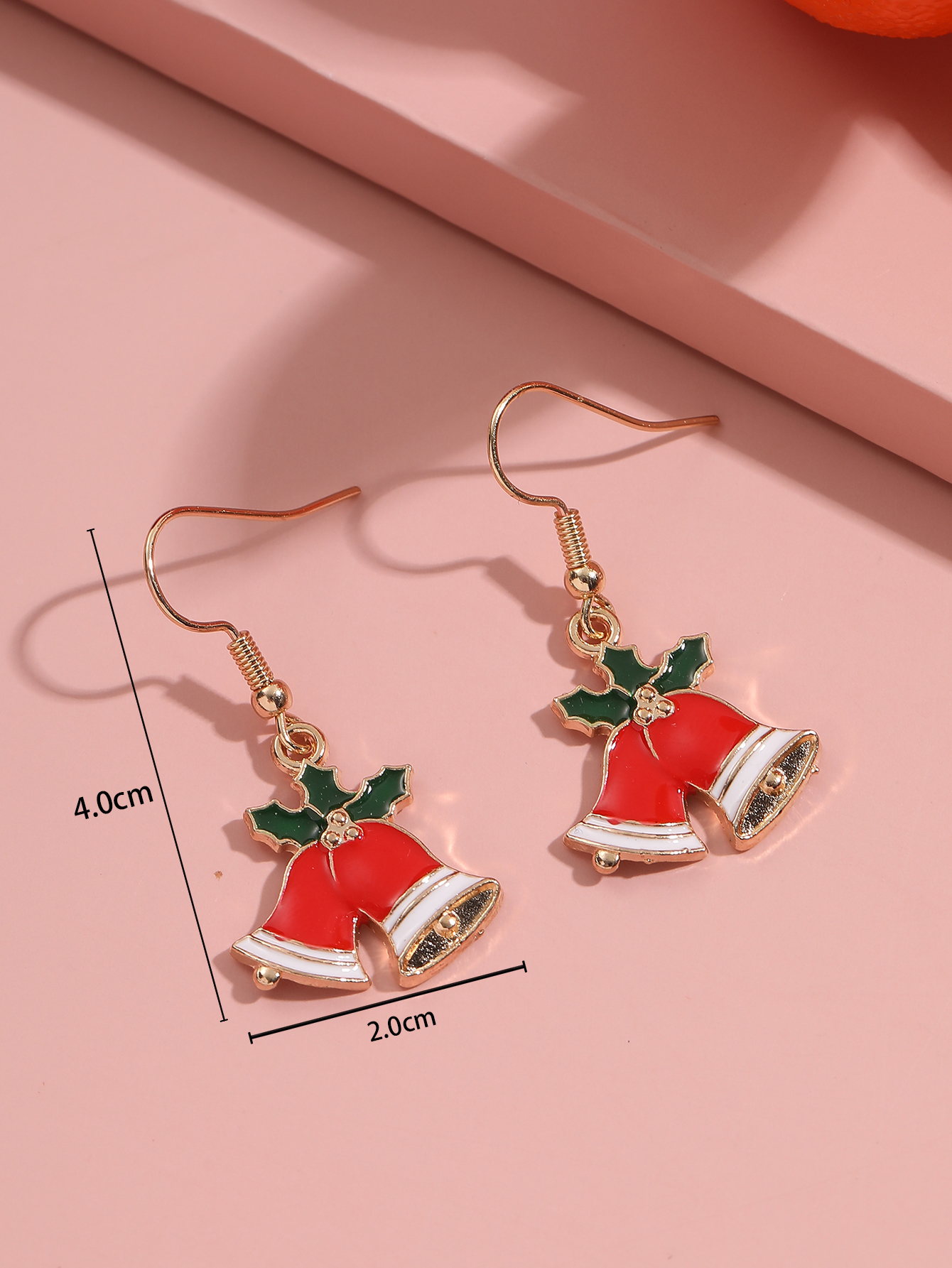 Cute Bell Alloy Enamel Inlay Rhinestones Women's Drop Earrings 1 Pair display picture 11