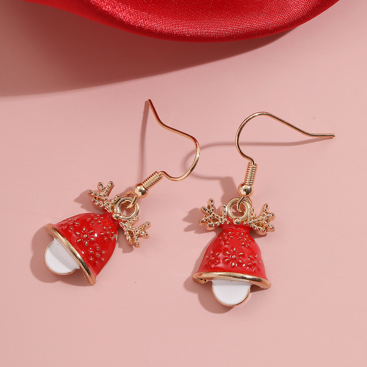 Cute Bell Alloy Enamel Inlay Rhinestones Women's Drop Earrings 1 Pair display picture 18