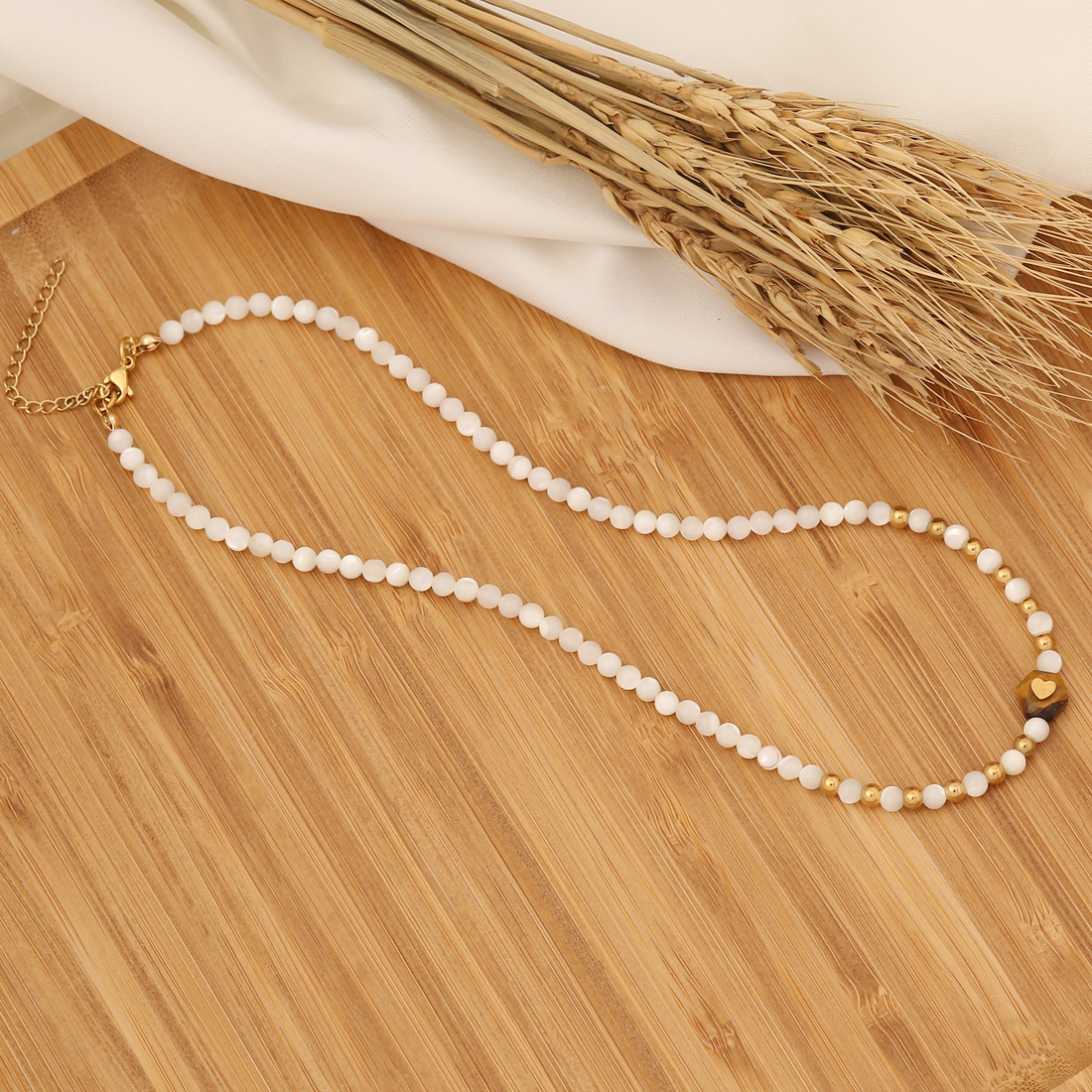 Fashion Star Stainless Steel Shell Pearls Handmade Necklace 1 Piece display picture 4