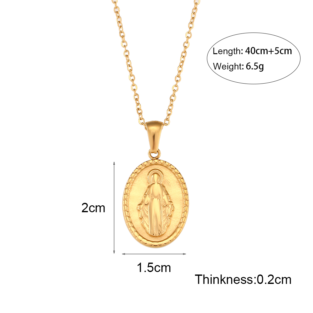 Retro Tortoise Sun Heart Shape Stainless Steel Plating Gold Plated Gold Plated Necklace display picture 11