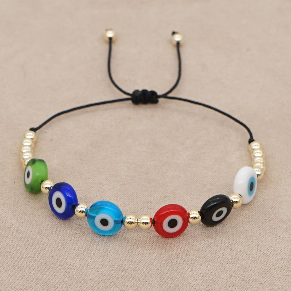 Fashion Devil's Eye Glass Beaded Handmade Unisex Bracelets 1 Piece display picture 7