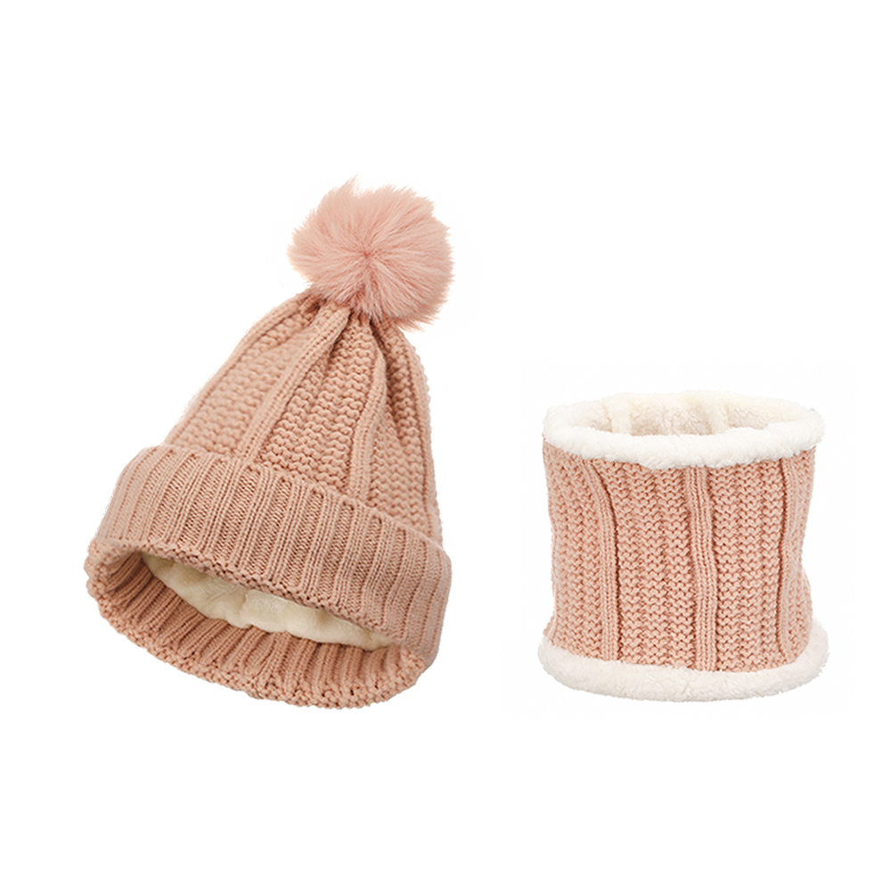 Children Unisex Fashion Solid Color Pom Poms Rib-knit Wool Cap display picture 2
