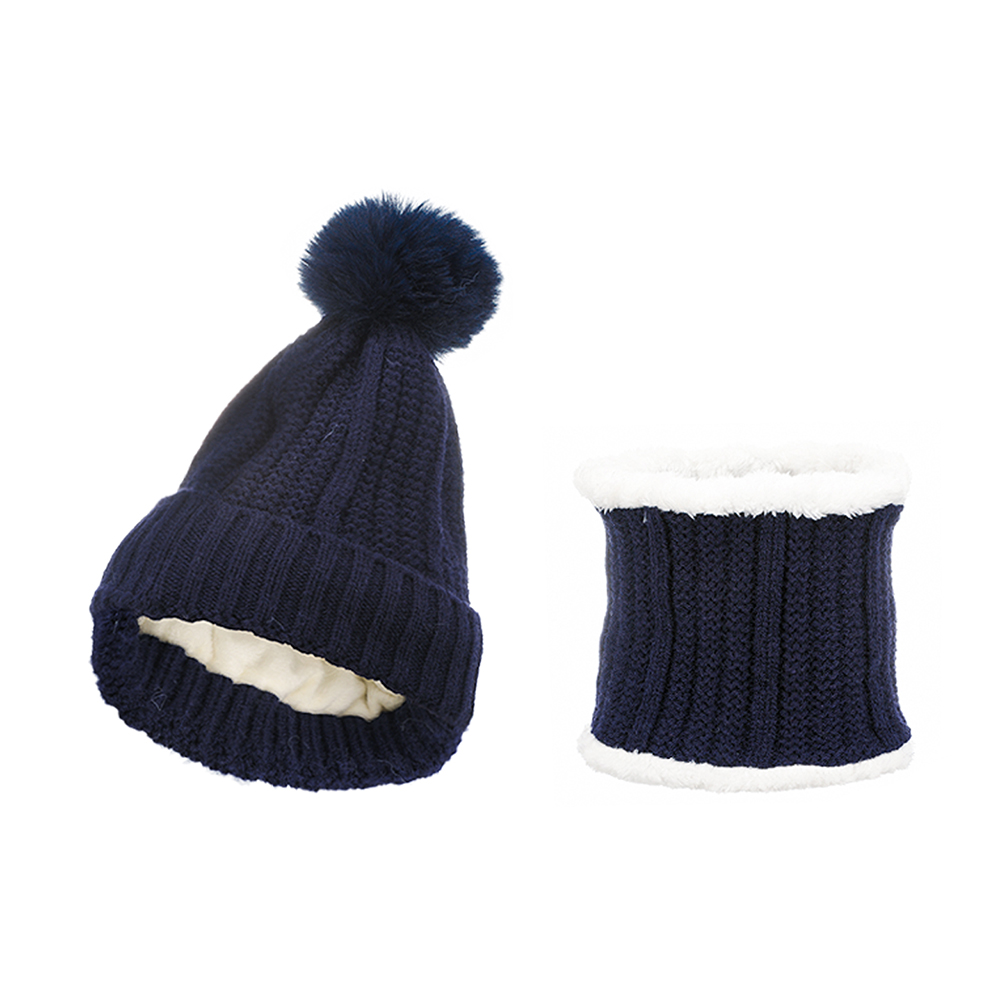 Children Unisex Fashion Solid Color Pom Poms Rib-knit Wool Cap display picture 6