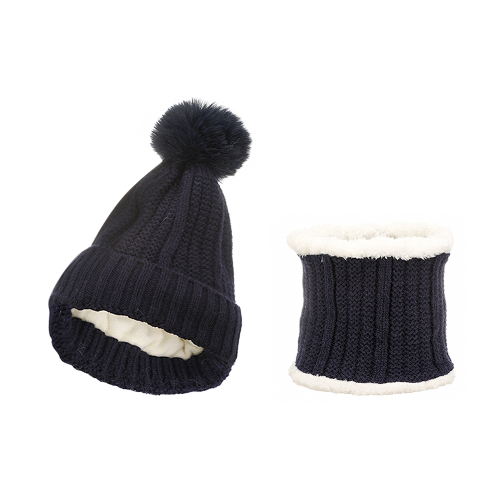 Children Unisex Fashion Solid Color Pom Poms Rib-knit Wool Cap display picture 7