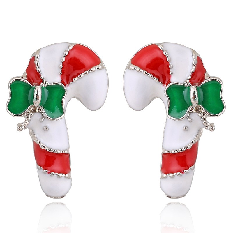 Cartoon Style Elk Alloy Enamel Rhinestones Women's Ear Studs 1 Pair display picture 7