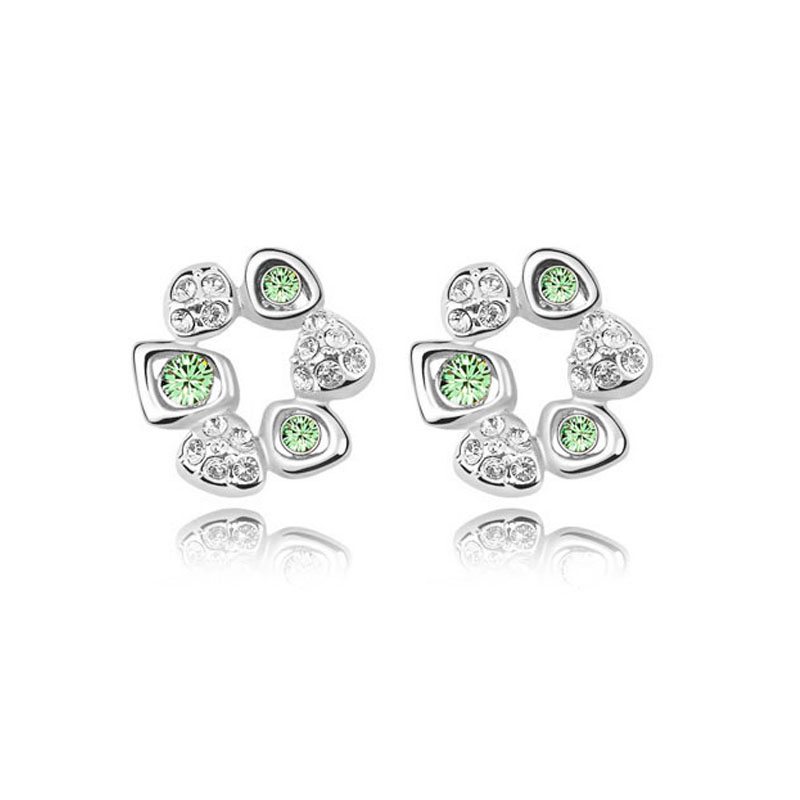 Fashion Flower Alloy Rhinestones Women's Ear Studs 1 Pair display picture 1