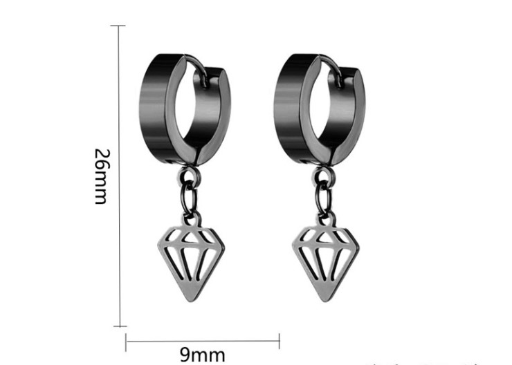 1 Piece Simple Style Solid Color Stainless Steel Plating Hollow Out Drop Earrings Ear Clips display picture 5
