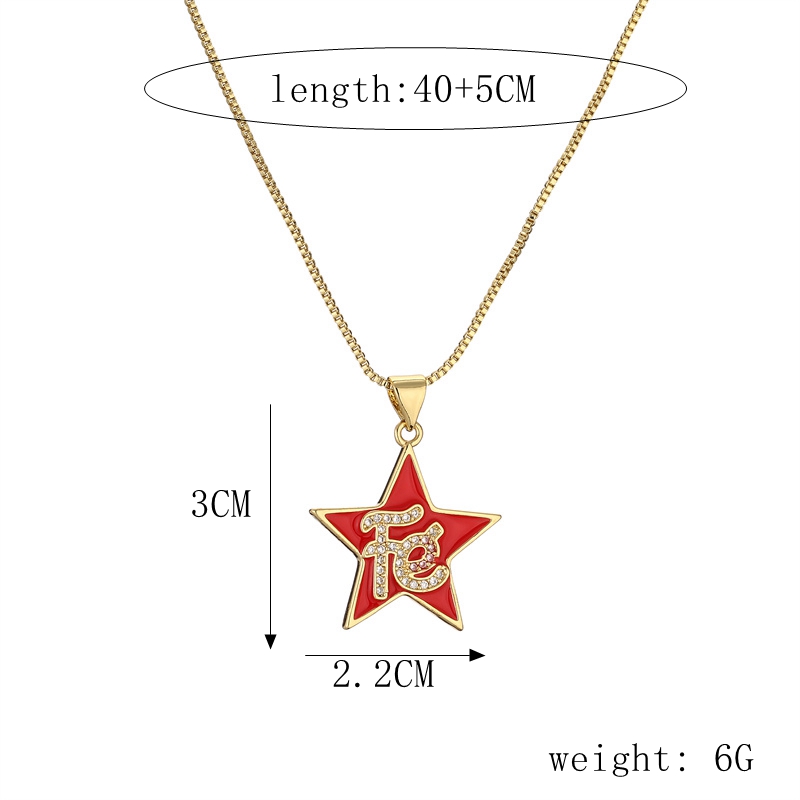 Mode Star Le Cuivre Émail Incruster Zircon Pendentif 1 Pièce display picture 1