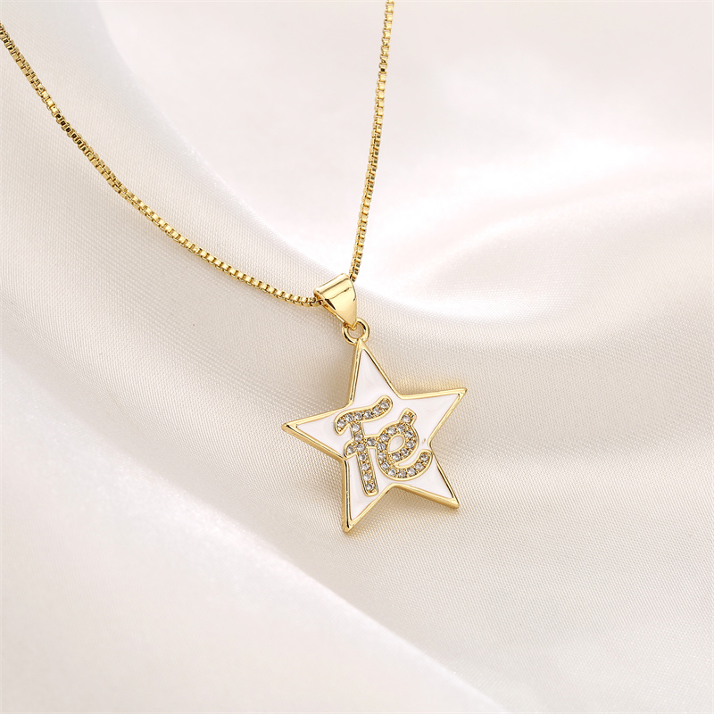 Mode Star Le Cuivre Émail Incruster Zircon Pendentif 1 Pièce display picture 5