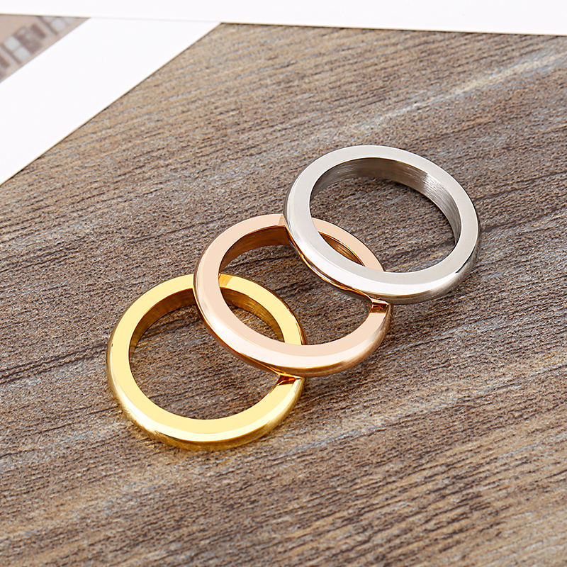 Simple Style Geometric Stainless Steel Plating Rings 1 Piece display picture 5