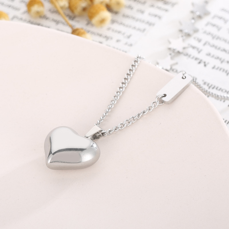 Fashion Star Heart Shape Titanium Steel Plating Pendant Necklace 1 Piece display picture 3