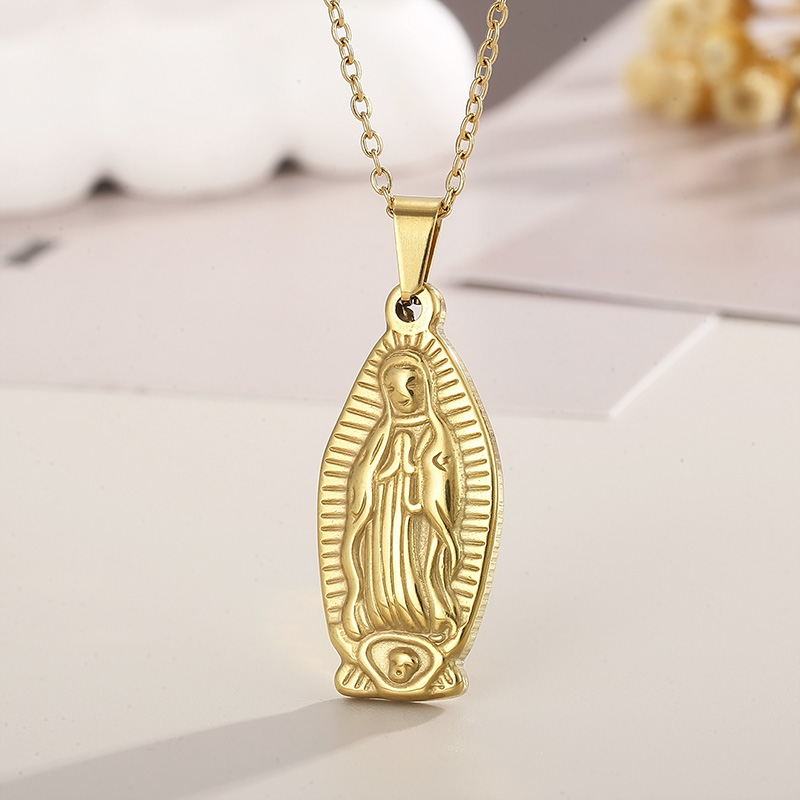 Sweet Human Virgin Mary Stainless Steel Plating Pendant Necklace 1 Piece display picture 1