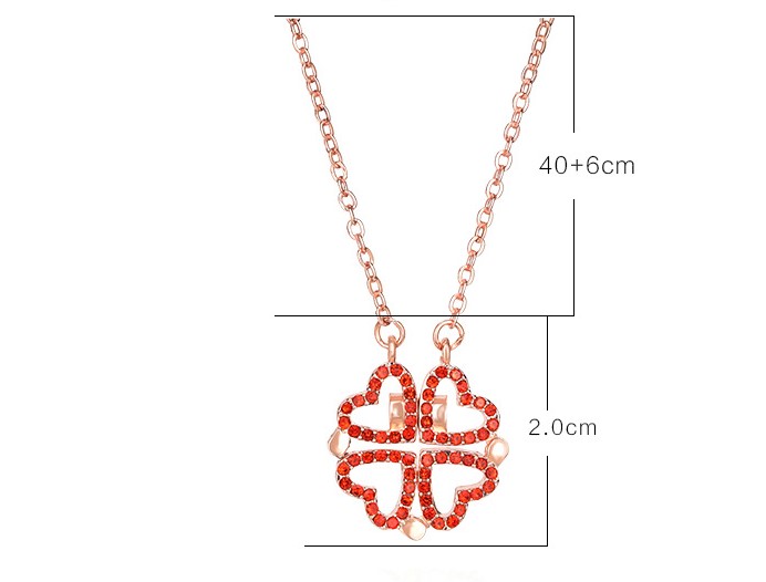 Mode Herzform Legierung Kupfer Überzug Inlay Kristall Halskette Mit Anhänger 1 Stück display picture 6