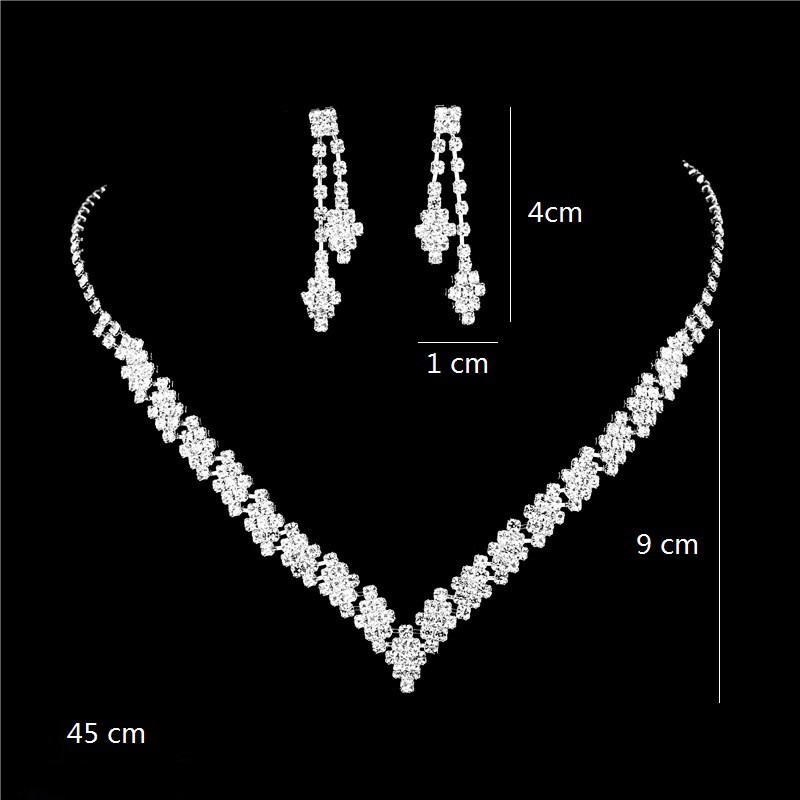 Fashion Geometric Copper Inlay Zircon Bracelets Earrings Necklace 1 Set display picture 7