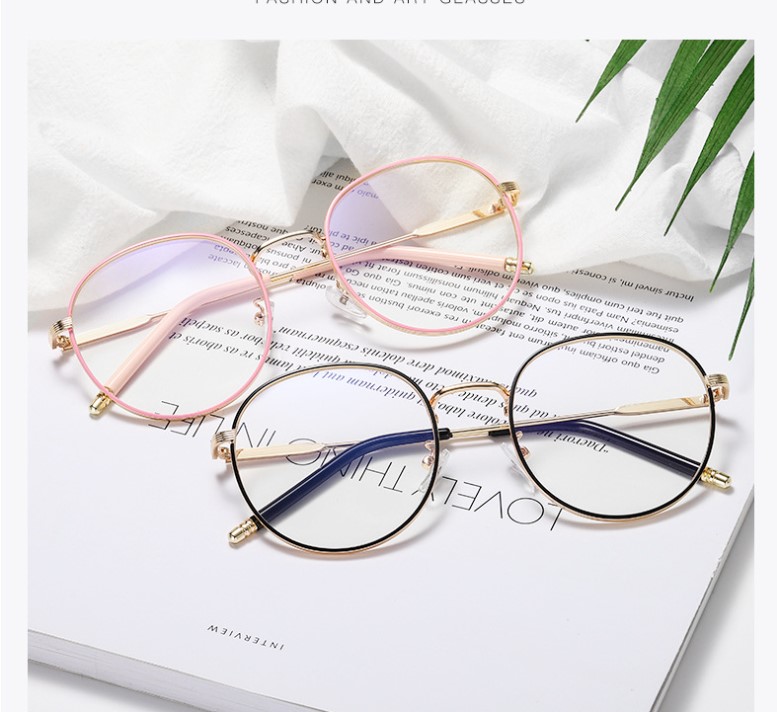 Fashion Solid Color Acrylic Round Frame Full Frame Optical Glasses display picture 1
