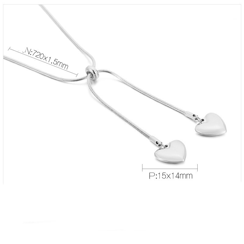 Fashion Heart Shape Titanium Steel Necklace 1 Piece display picture 6