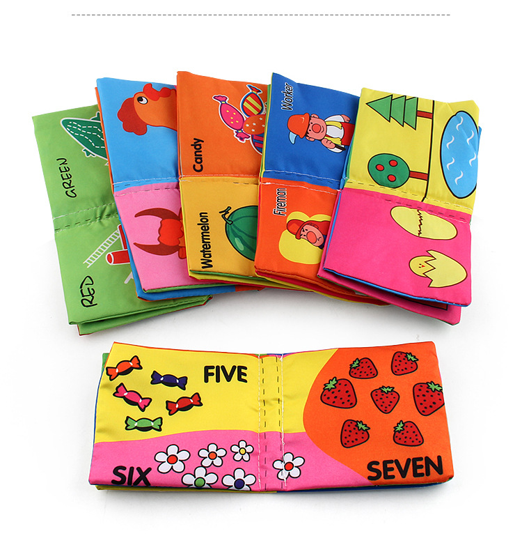 Baby Three-dimensional Early Education Cloth Book 0-6 Months Baby Foreign Trade Cloth Book Tear-proof Cloth Book English Six Models Can Be Selected display picture 2