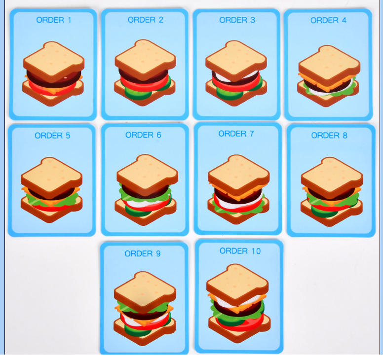 Mini Play House Sandwich Burger Set Toys 0.3 Children Simulation Fast Food display picture 4