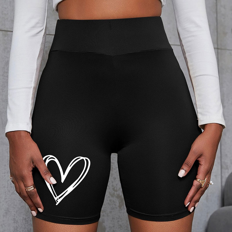 Women's Daily Casual Heart Shape Shorts Printing Shorts display picture 3