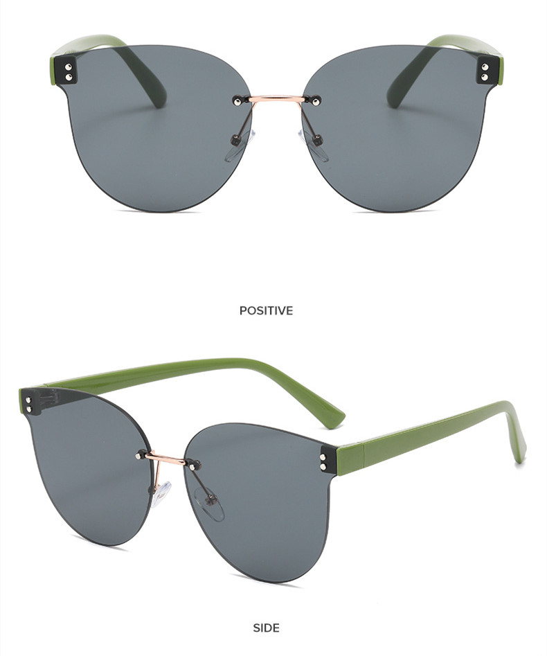 Simple Style Geometric Ac Round Frame Frameless Women's Sunglasses display picture 3