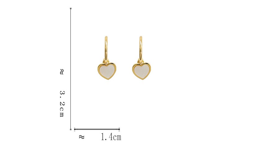1 Pair Fashion Heart Shape Alloy Inlay Resin Valentine's Day Women's Drop Earrings display picture 6