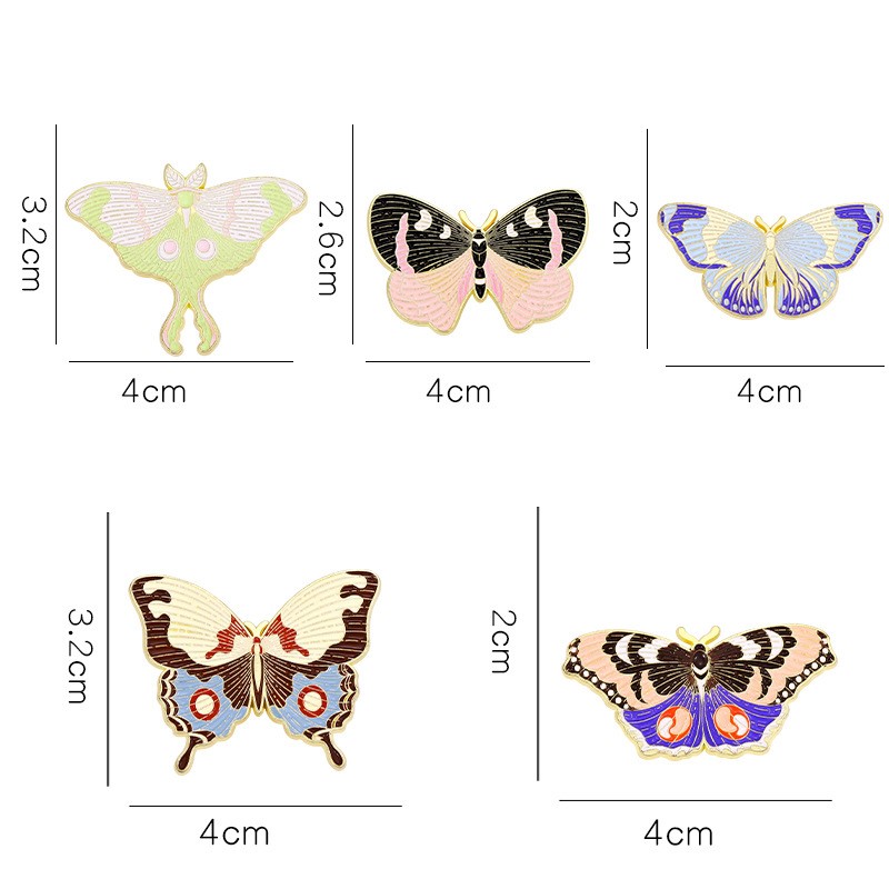 Mode Papillon Alliage Émail Vernis Au Four Femmes Broches display picture 5