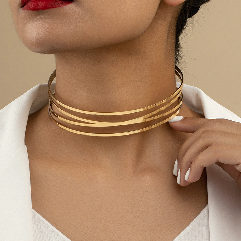 Retro Geometric Alloy Hollow Out Women's Choker display picture 1