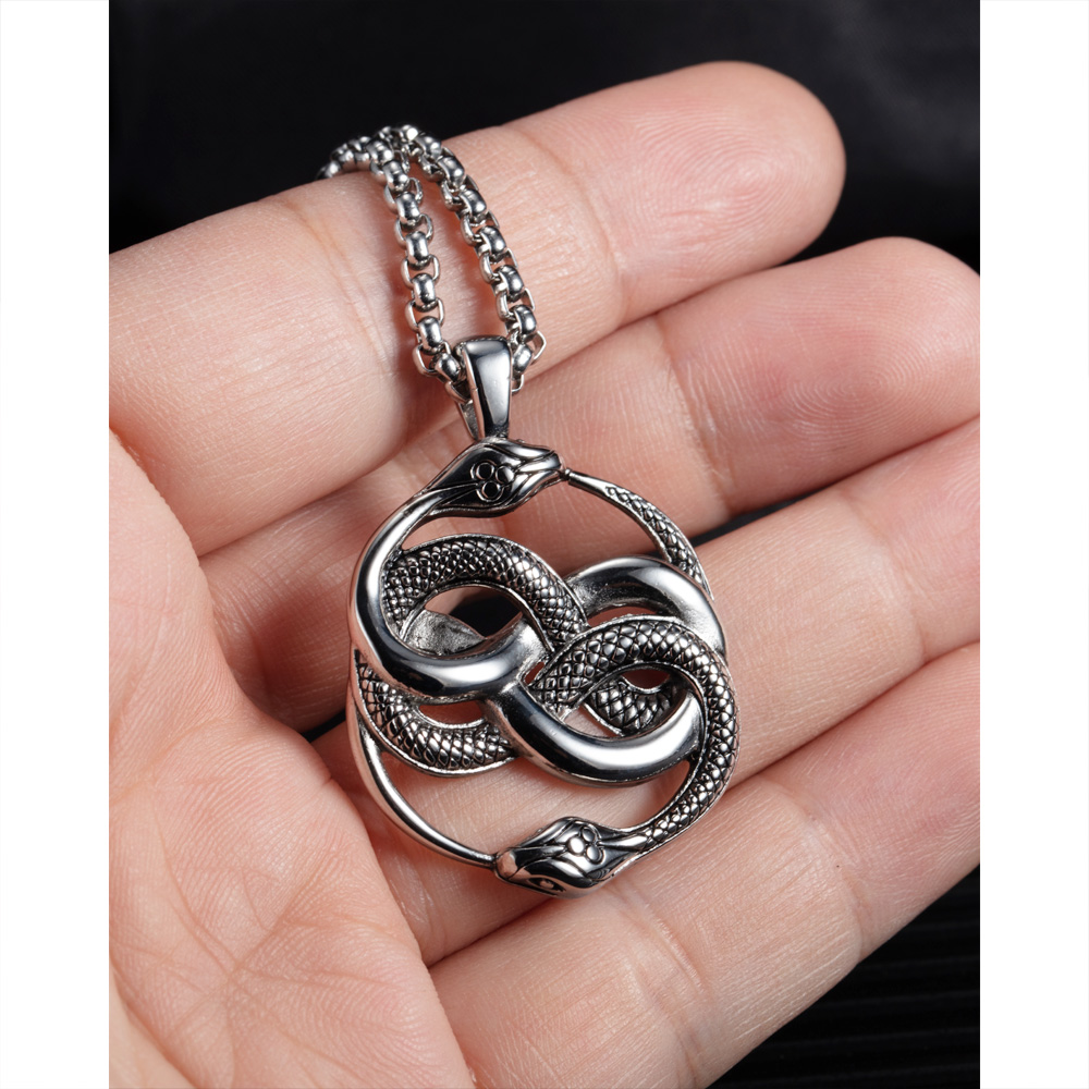 1 Piece Punk Snake Stainless Steel Polishing Men's Necklace display picture 2