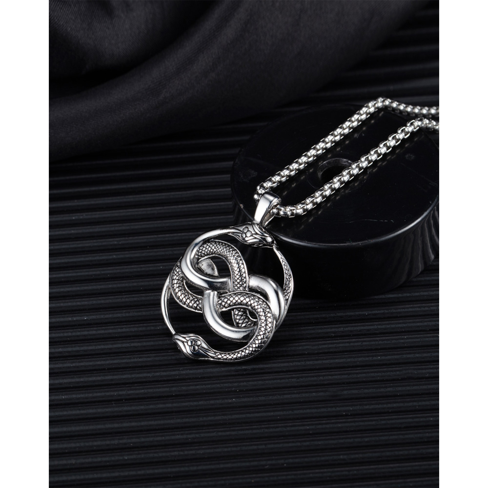1 Piece Punk Snake Stainless Steel Polishing Men's Necklace display picture 4