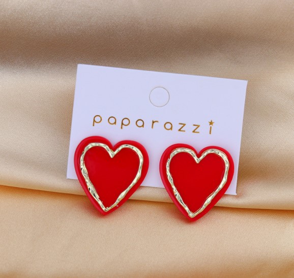 1 Pair Simple Style Heart Shape Arylic Women's Ear Studs display picture 2