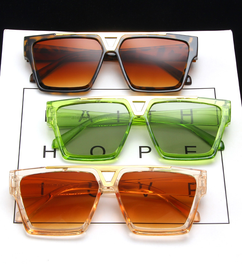 Fashion Square Pc Uv400 Resin Square Inlay Full Frame Men's Sunglasses display picture 3