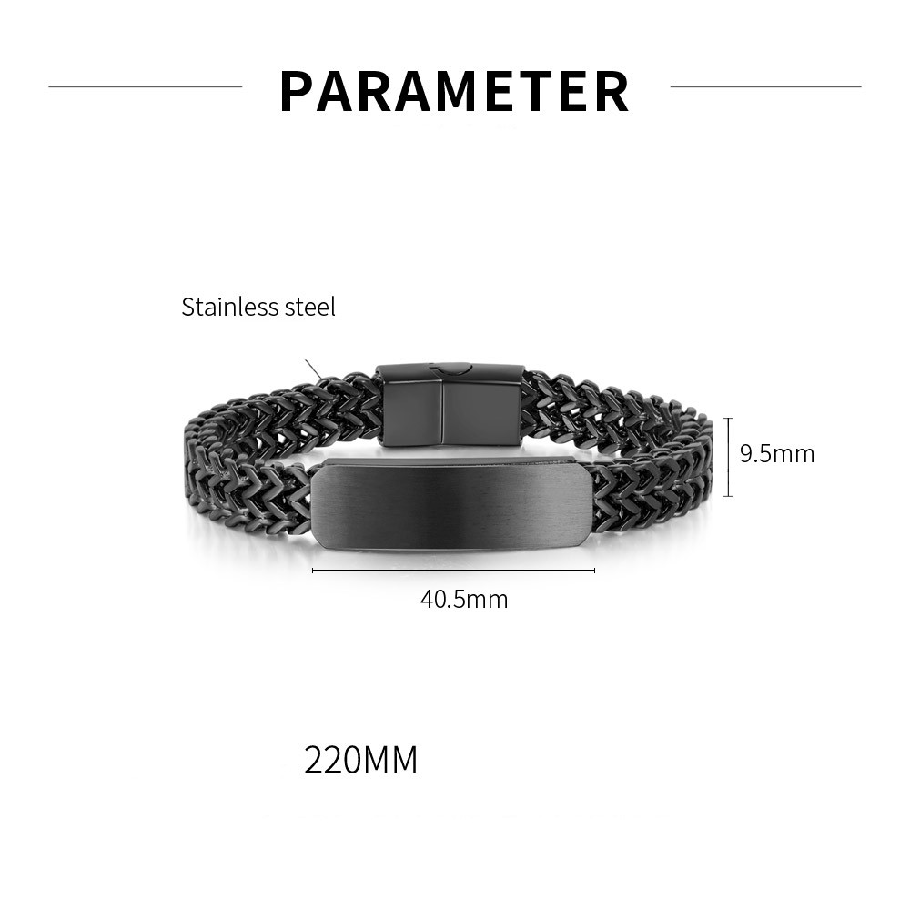 Hip-hop Solid Color Stainless Steel Bracelets 1 Piece display picture 11
