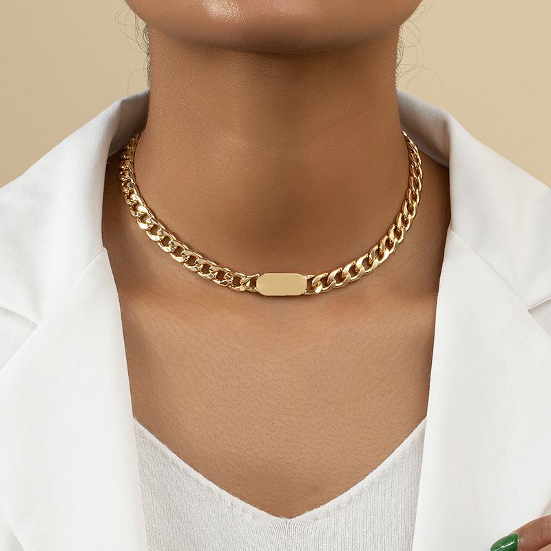 1 Piece Hip-hop Geometric Alloy Plating Women's Necklace display picture 4