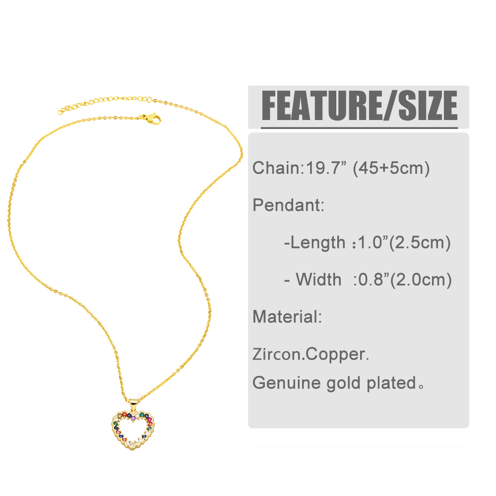 Einfacher Stil Herzform Sperren Kupfer Überzug Künstliche Perlen Zirkon Halskette Mit Anhänger 1 Stück display picture 1