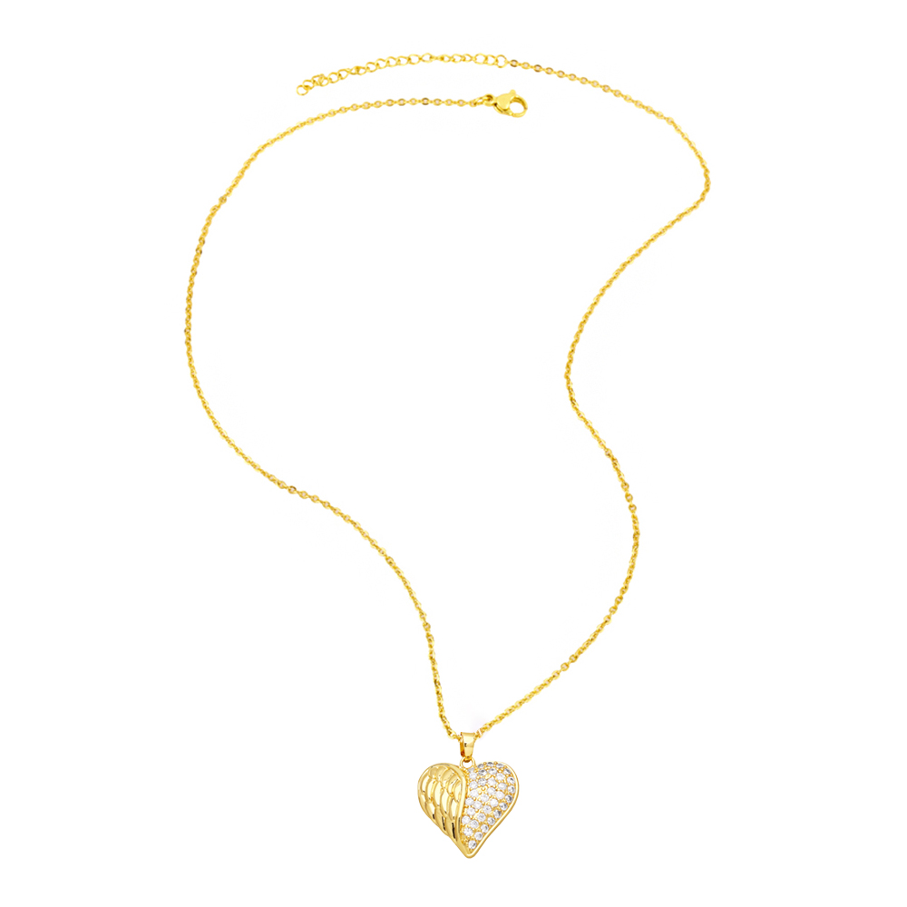 Fashion Love Heart Shape Copper Plating Zircon Pendant Necklace 1 Piece display picture 6
