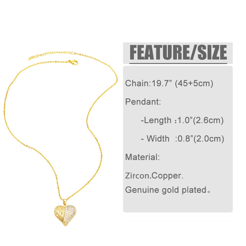 Fashion Love Heart Shape Copper Plating Zircon Pendant Necklace 1 Piece display picture 1