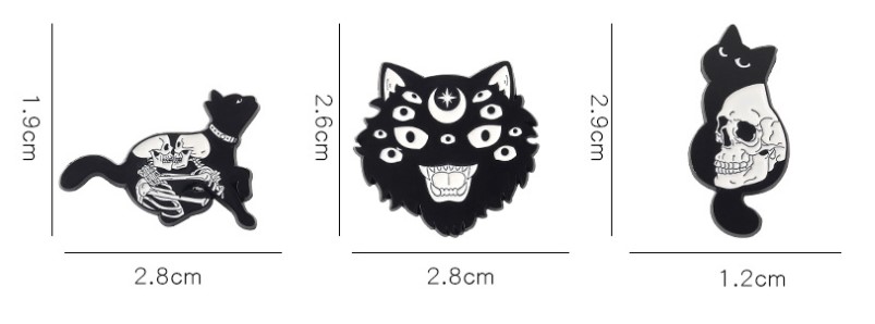 Fashion Cat Skull Alloy Plating Unisex Brooches display picture 7