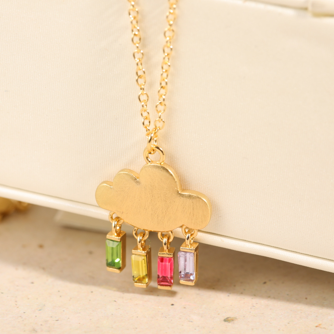 Cute Clouds Copper Plating Zircon Pendant Necklace 1 Piece display picture 1