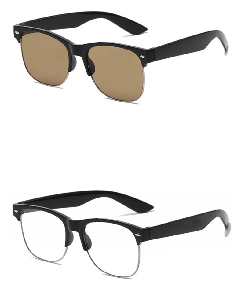 Hip-hop Geometric Glass Cat Eye Half Frame Men's Sunglasses display picture 1